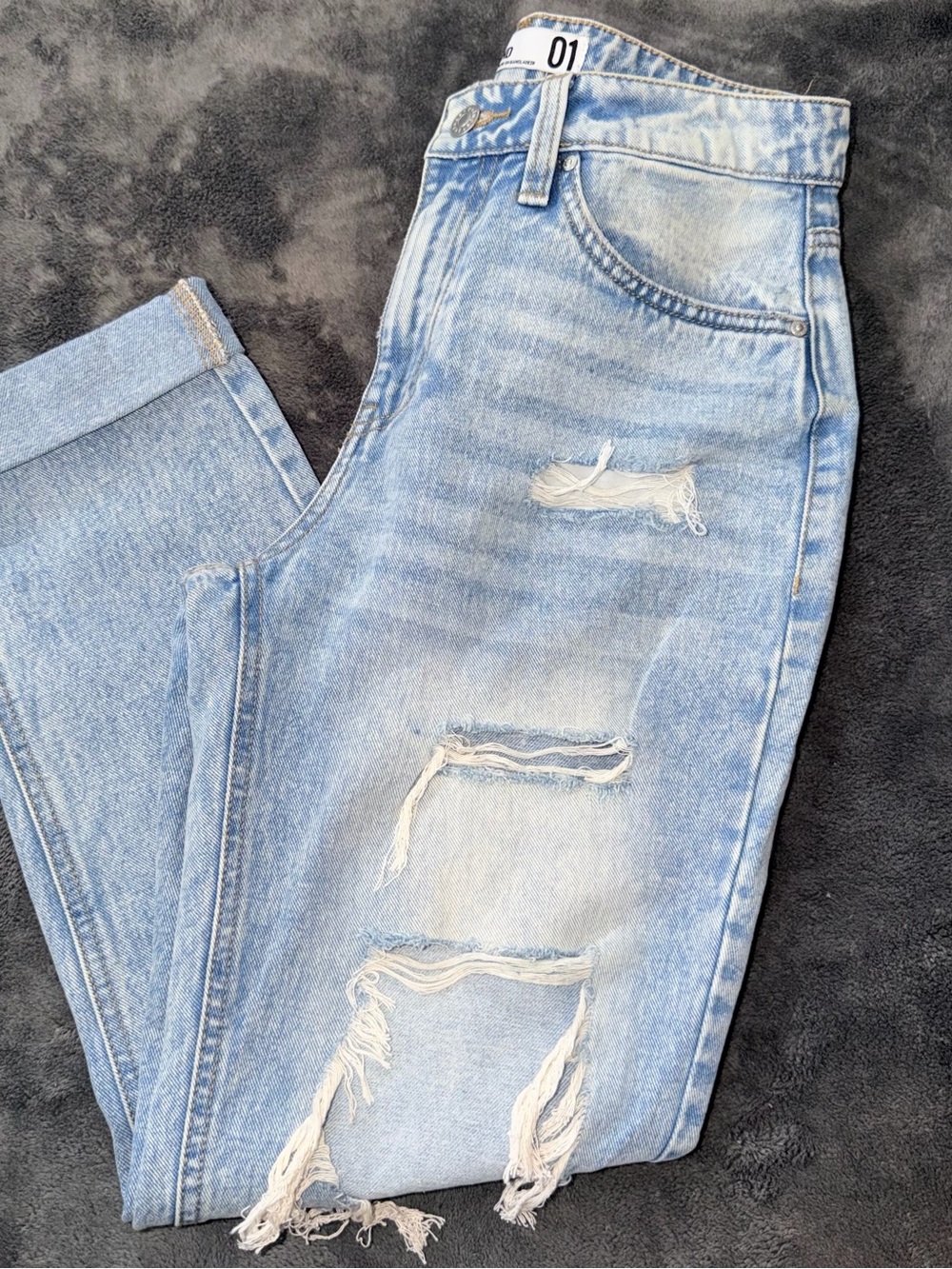 refuge Light Wash Distressed Boyfriend Jeans